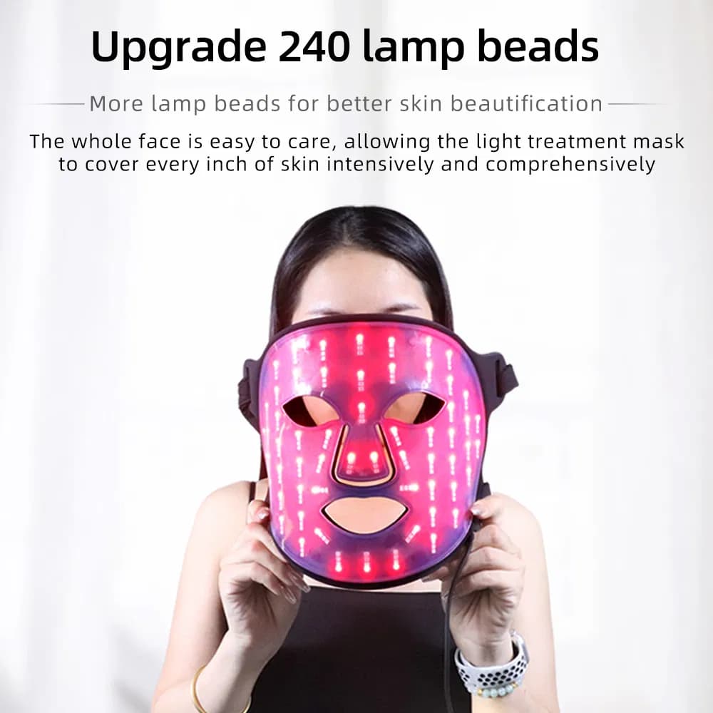 Firming Red Light Therapy LED Face Mask — Silicone detail 1