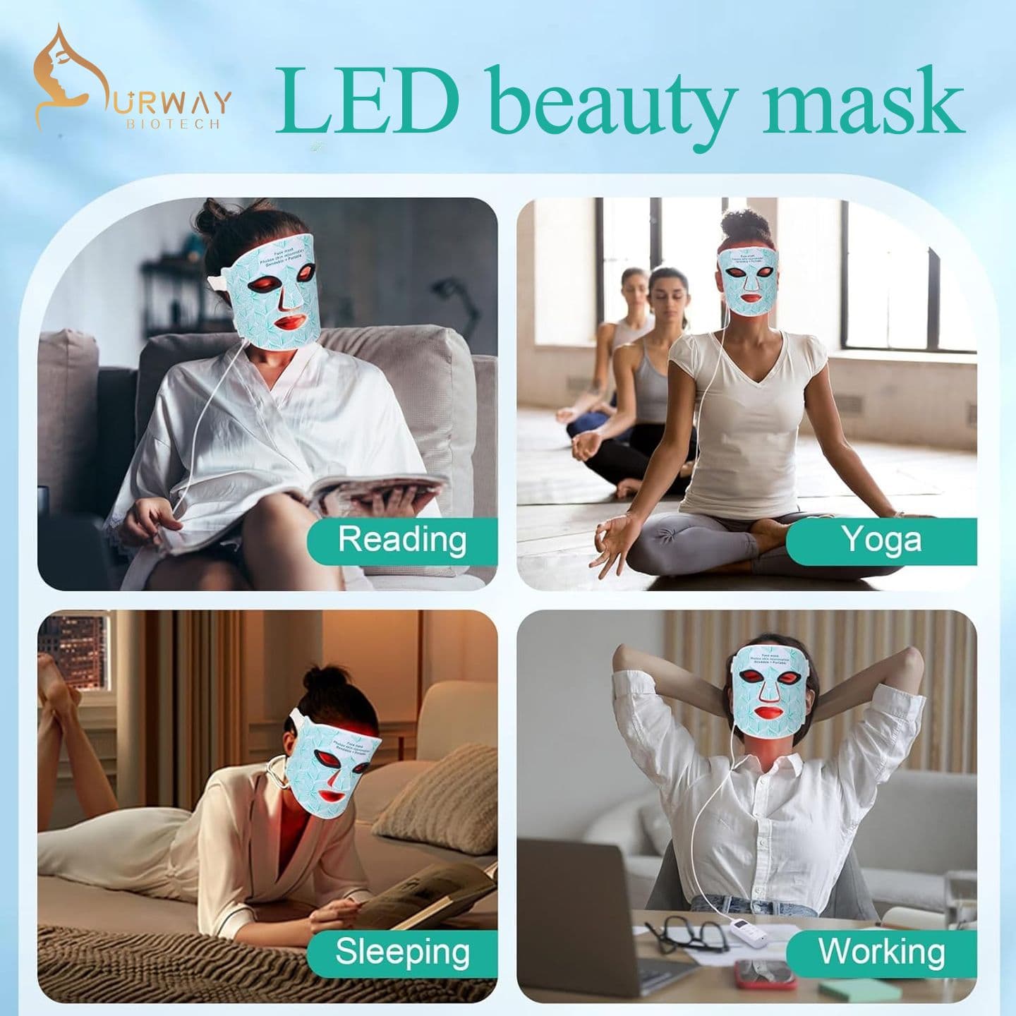Red Light Therapy LED Face & Neck Mask