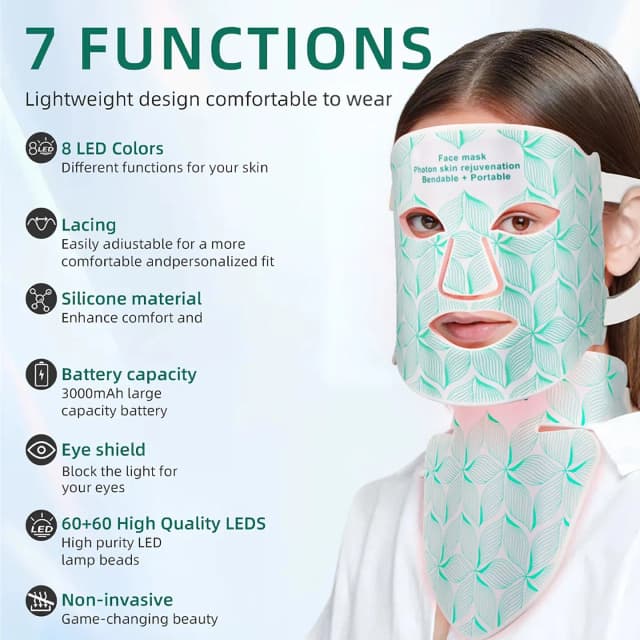 Red Light Therapy LED Face & Neck Mask 3