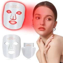 Red Light Therapy LED Face & Neck Mask — Silicone, 460nm + 590nm + 630nm, 904 LEDs 1