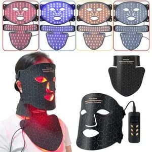 Red Light Therapy LED Face Mask — Silicone, 161 LEDs