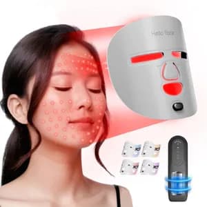 Red Light Therapy LED Face Mask — 460nm + 605nm + 630nm