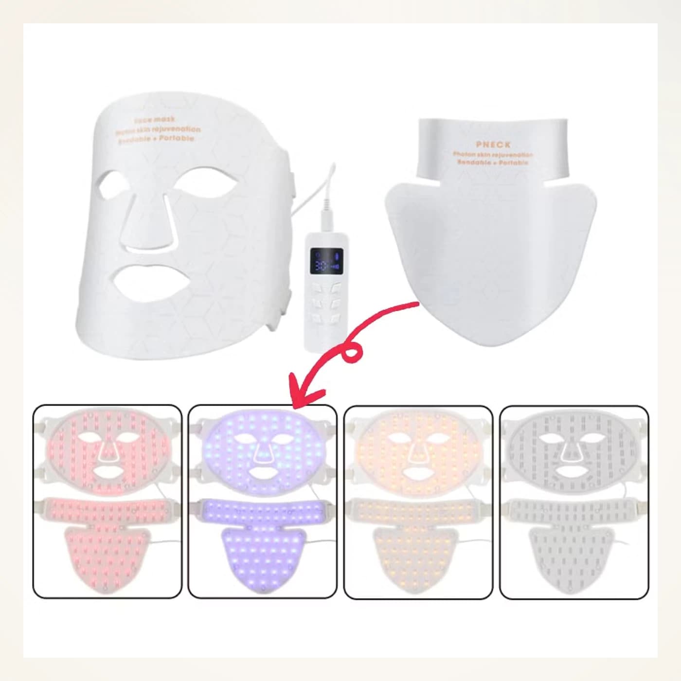 LUMIARA Select Azure 4-Color Face + Neck Mask