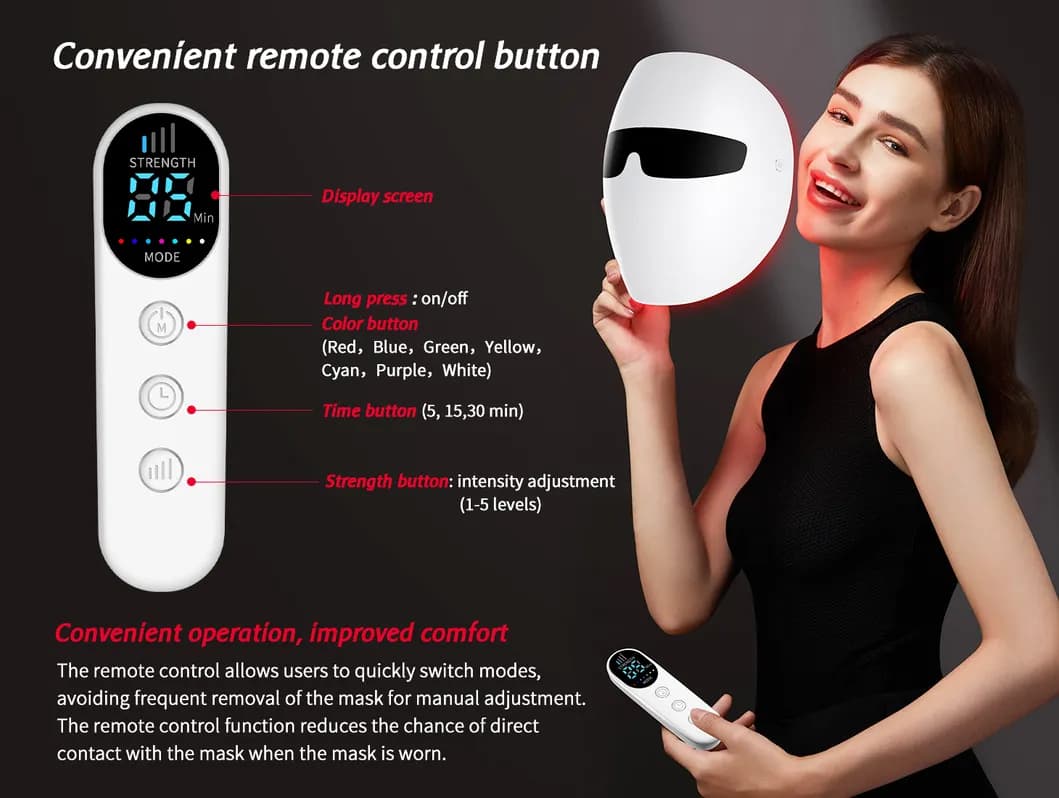 Acne Treatment Red Light Therapy LED Face Mask — 7-Color detail 5