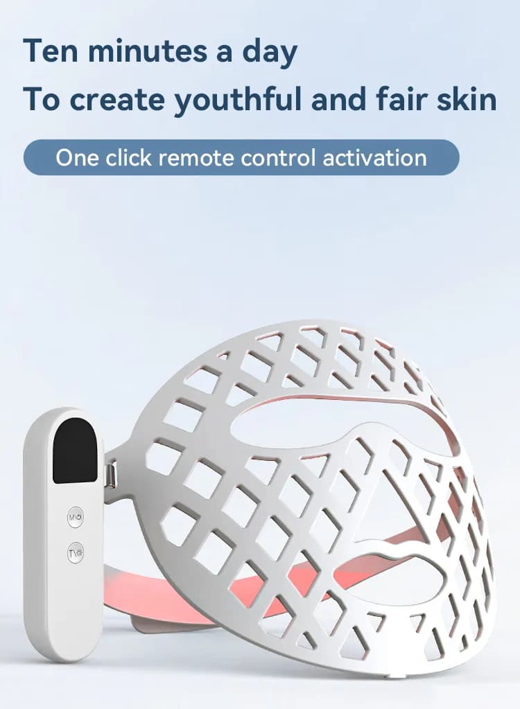 Red Light Therapy LED Face Mask — 7-Color, Rechargeable, At-Home detail 4