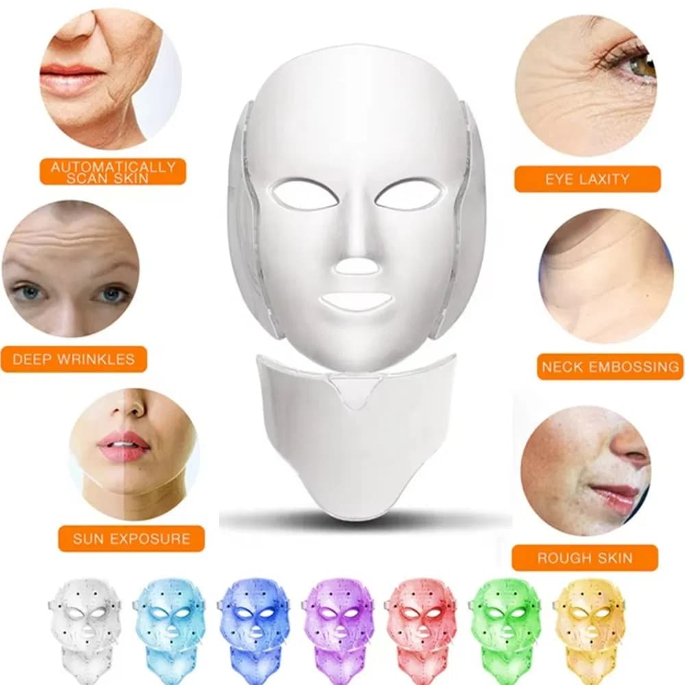 Red Light Therapy LED Face Mask — 7-Color — Sale Edition detail 5