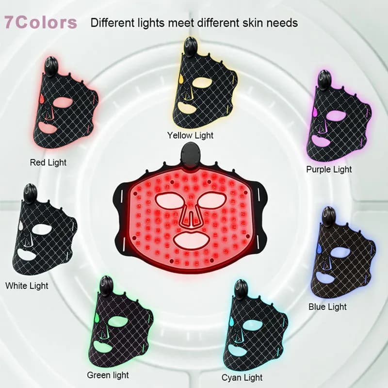 Acne Treatment Red Light Therapy LED Face Mask — Silicone — Blue Edition detail 2