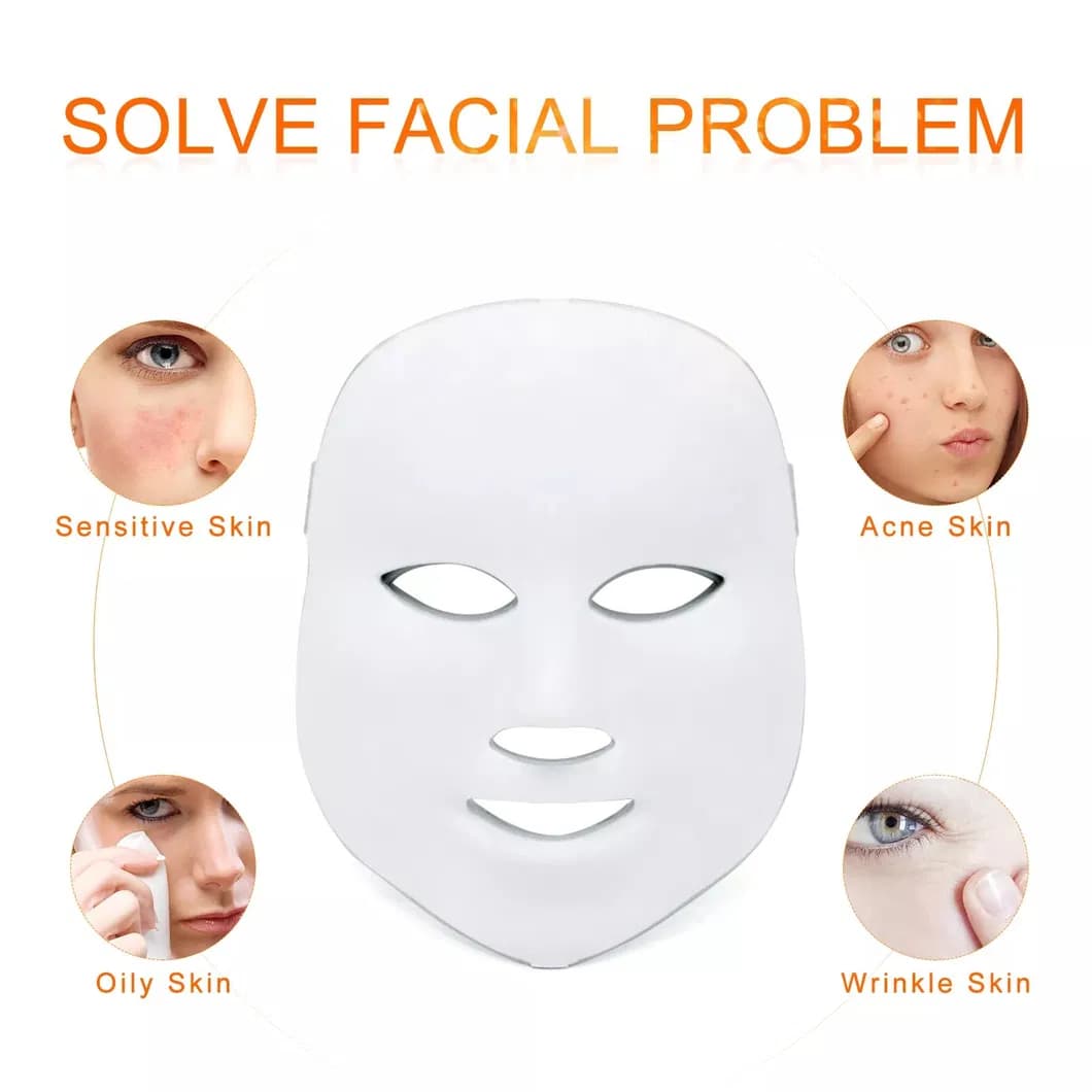Red Light Therapy LED Face Mask — 7-Color — Colors Edition detail 2
