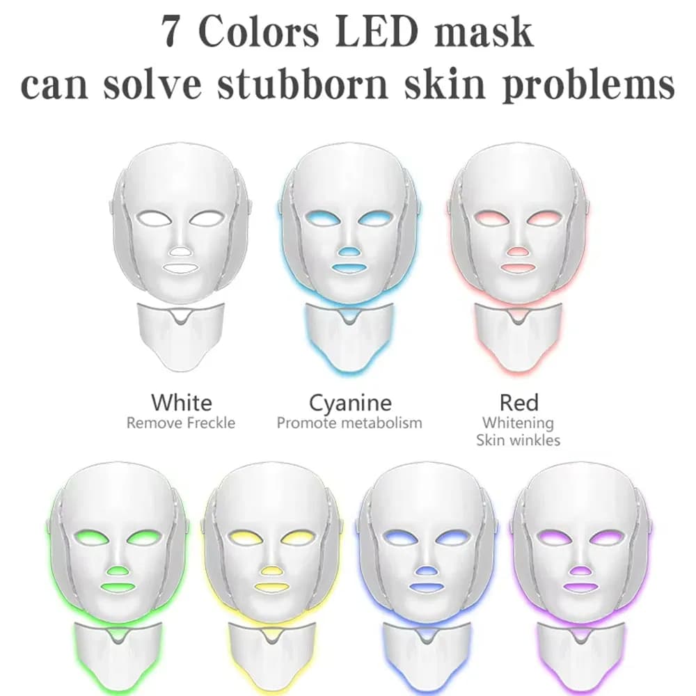 Red Light Therapy LED Face Mask — 7-Color — Sale Edition detail 2
