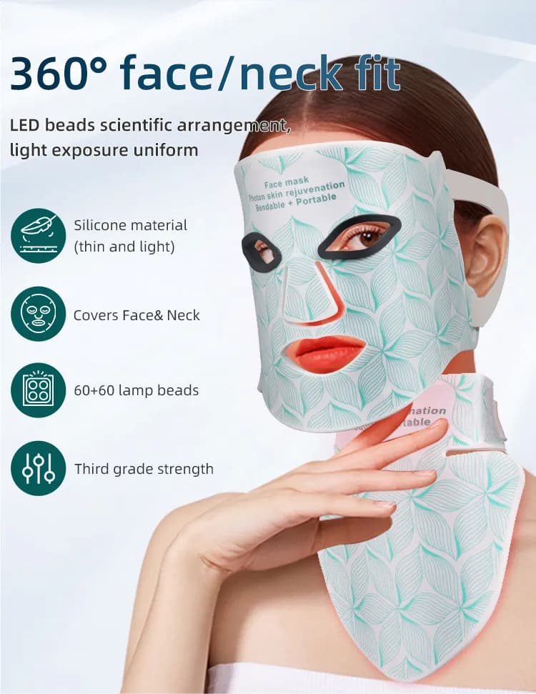 Red Light Therapy LED Face & Neck Mask — High Edition detail 2