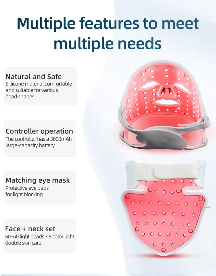 Red Light Therapy LED Face & Neck Mask — High Edition detail 3