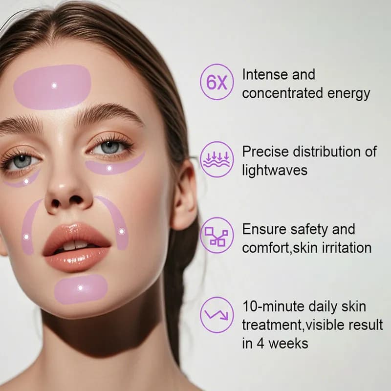 Acne Treatment Red Light Therapy LED Face Mask — Silicone — Blue Edition detail 4