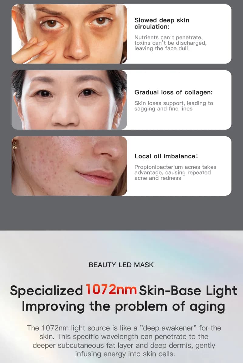 Skin Rejuvenation Red Light Therapy LED Face Mask — 5-Color detail 6