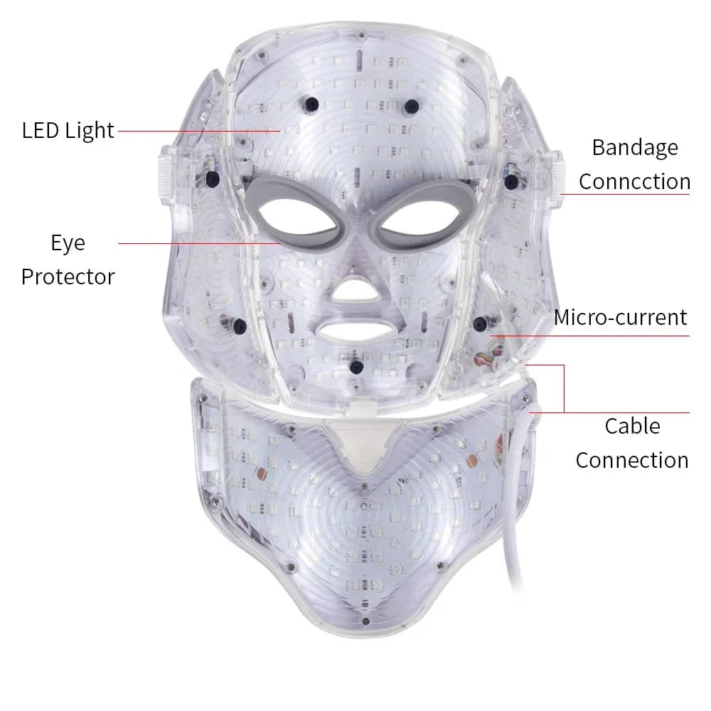 Red Light Therapy LED Face & Neck Mask — 7-Color detail 3