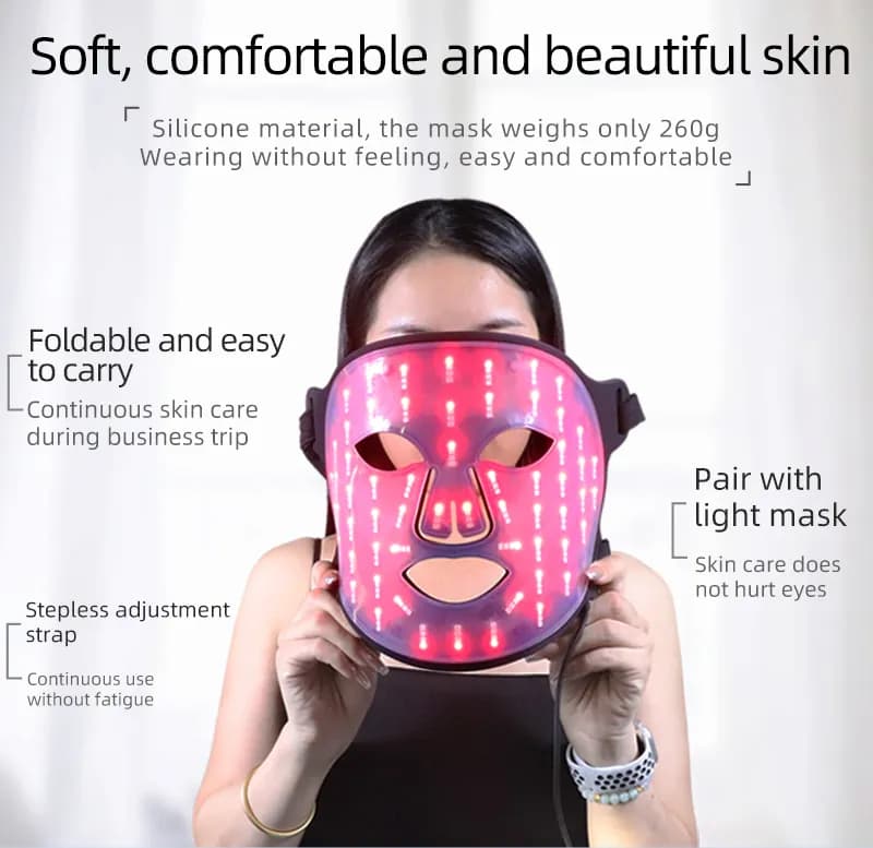Anti-Aging Red Light Therapy LED Face & Neck Mask — Near-Infrared 850nm, Portable detail 4