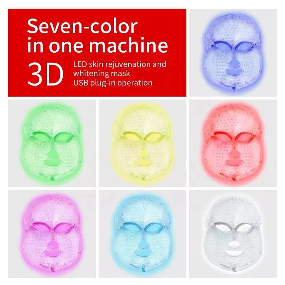 Red Light Therapy LED Face Mask — 7-Color — Colors Edition detail 1