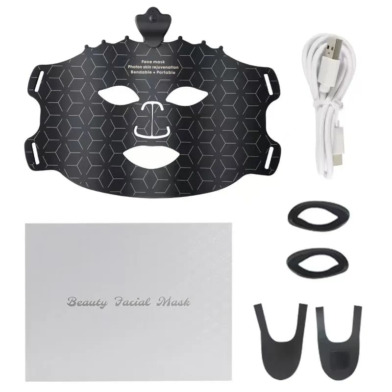 Anti-Wrinkle Red Light Therapy LED Face Mask — Silicone, 7-Color, Rechargeable detail 3