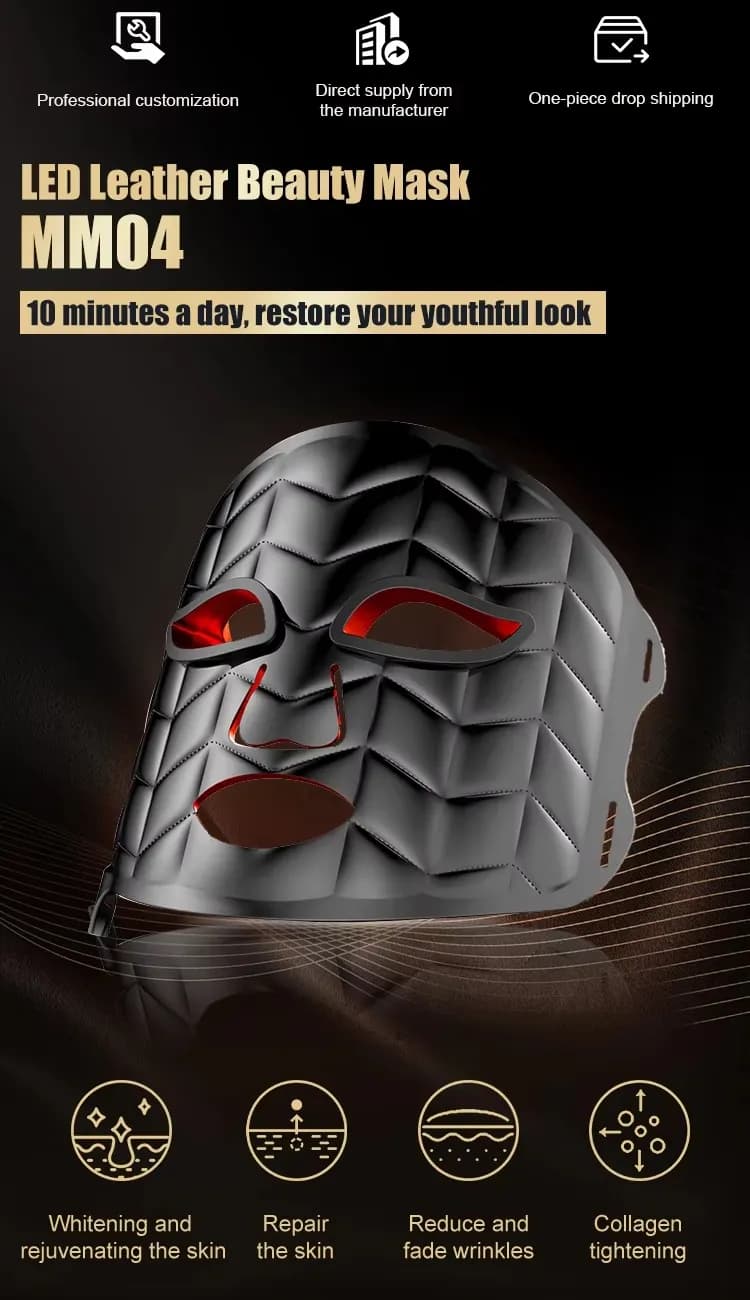 Red Light Therapy LED Face Mask — 460nm + 520nm + 590nm, 7-Color detail 6